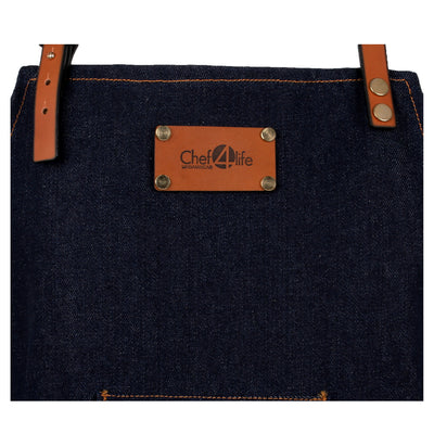 Denim/ Leather Strap Urban Apron