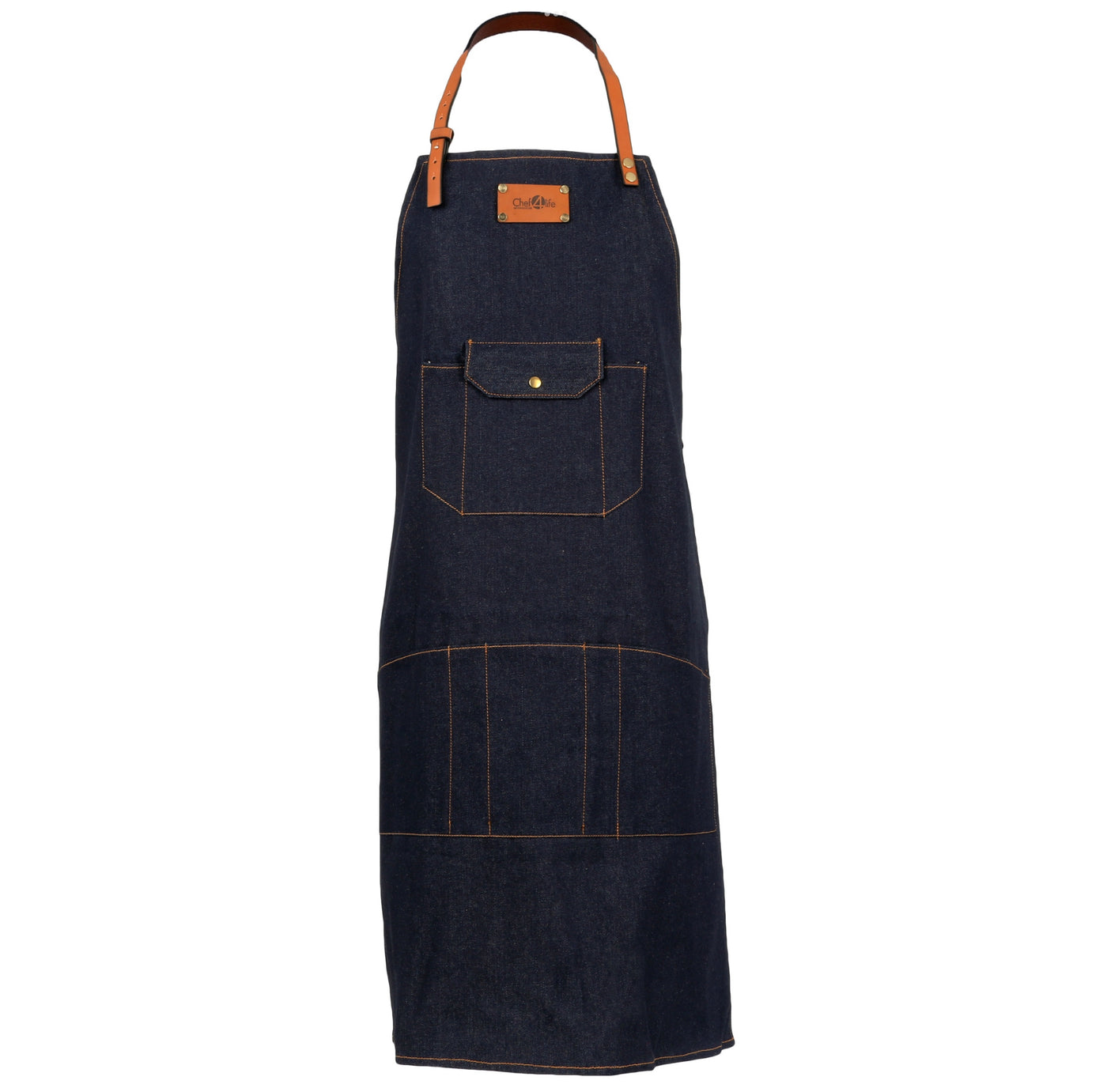 Denim/ Leather Strap Urban Apron